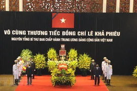 Début de la cérémonie en hommage de l’ancien secrétaire général du PCV Lê Kha Phiêu