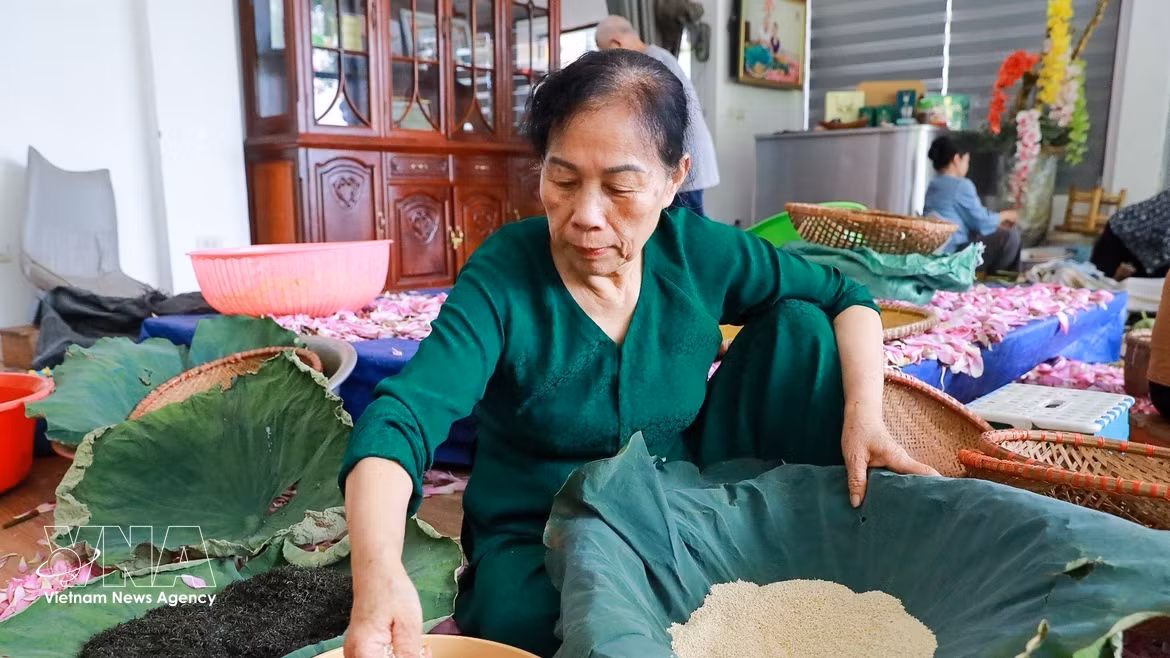 Le thé au lotus de Quang An, joyau raffiné du patrimoine hanoïen 
