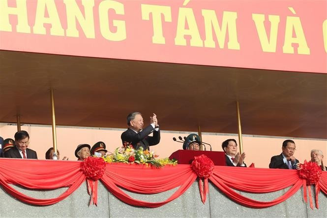 Le secrétaire général du Comité central du Parti communiste du Vietnam To Lam lors de la cérémonie nationale de célébration des 80 ans de la Fête nationale. Photo : VNA