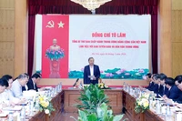 Le secrétaire général du Parti communiste du Vietnam, To Lam, s'exprime. Photo: VNA
