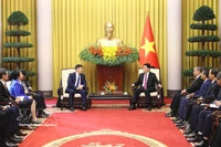 Lors de la réception. Photo : VNA