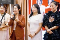 Des actrices du court-métrage « Petite allée des droits des femmes : Indépendance – Liberté – Bonheur ». Photo : équipe du film