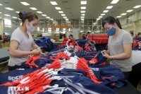 Confection de vêtements d'exportation à la Thai Nguyen Garment Company. (Photo : VNA)