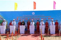 Cérémonie de lancement du projet de relogement, de réinstallation et de libération des terrains destinés à la centrale nucléaire de Ninh Thuan 1. Photo: VNA