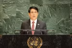 Le 23 septembre (heure locale), au siège des Nations Unies à New York, le président vietnamien, Luong Cuong prononce un discours important lors du débat général de haut niveau de la 80e session de l’Assemblée générale (AG) des Nations Unies. Photo : VNA