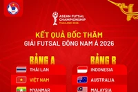 L’équipe nationale vietnamienne de futsal a hérité d’un groupe relevé lors du tirage au sort du Championnat de futsal de l’ASEAN 2026, avec la Thaïlande, le Myanmar et le Timor-Leste. Photo : VFF
