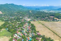 Vue aérienne du village de Hoa Tiên, commune de Châu Tiên, province de Nghê An. Photo: giaoducthoidai.vn