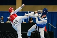 Un athlète vietnamien de taekwondo en lice à l’US Open de taekwondo 2026. Photo : USOPEN
