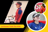 La tireuse Trinh Thu Vinh. Photo: VNA