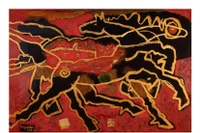 « Cheval », Nguyên Ngoc Tho, peinture laquée. Photos: baolaocai.vn