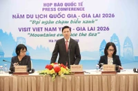 Le vice-ministre des Affaires étrangères, Ngô Lê Van, s’exprime lors de la conférence de presse, à Hanoi, le 5 mars. Photo : VNA