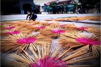 Produits d’encens naturel du village traditionnel de Bao Ân. Photo: suckhoedoisong.vn