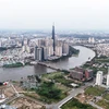 Vue de la péninsule de Thu Thiem (ville de Thu Duc) en direction du district de Binh Thanh. Photo : VNA