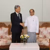 Le ministre malaisien des Affaires étrangères, Datuk Seri Mohamad Hasan (à gauche), et son homologue birman U Tin Maung Swe à Nay Pyi Taw, le 19 mai 2026. Photo : ministère birman des Affaires étrangères