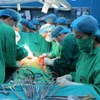 Une opération de transplantation pulmonaire à l'Hôpital national du poumon. Photo : VNA