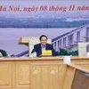 Le Premier ministre Pham Minh Chinh, qui est également le chef du Comité national de pilotage des ouvrages et projets clés du secteur des transports, préside la 21ᵉ réunion du comité le 8 novembre. Photo: VNA