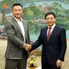 Le vice-Premier ministre Nguyen Van Thang (à droite) reçoit Ben Zhou, cofondateur et directeur général du groupe Bybit. Photo : VNA