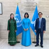 L’ambassadrice du Vietnam en Italie, Nguyên Phuong Anh (au centre), a officiellement présenté ses lettres de créance au président du Fonds international de développement agricole (FIDA), assumant désormais ses fonctions de représentante permanente du Vietnam auprès de cette organisation internationale. Photo : VNA