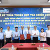 Lors de la cérémonie de signature d'un accord de coopération entre VNR et Guangzhou Metro. Photo : https://hanoimoi.vn/