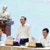 Le vice-ministre de l’Agriculture et de l’Environnement, Phung Duc Tien, lors de la conférence de presse. Photo : VNA