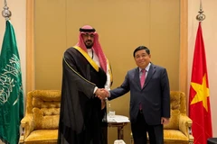 Le vice-Premier ministre Nguyen Chi Dung (à droite) rencontre le ministre saoudien de l’Économie et de la Planification Faisal bin Fadhil Al-Ibrahim, Photo : VNA