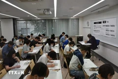 L'examen de maîtrise du vietnamien organisé au Japon a franchi une nouvelle étape cette année, avec un nombre record de candidats et l'introduction pour la première fois, du niveau le plus élevé, le niveau 1. Photo : VNA
