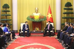 Lors de la réception. Photo : VNA