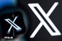 Logo de la plateforme de médias sociaux X. Photo d'illustration : AFP/VNA