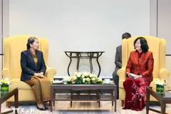 Lors de la réception. Photo : VNA