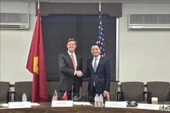 Le vice-ministre des Affaires étrangères, Dang Hoang Giang (à droite), et le secrétaire d'État adjoint américain par intérim, Fleet White. Photo : VNA
