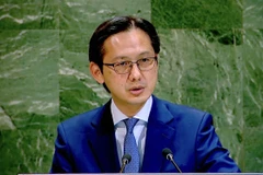 L'ambassadeur Dô Hùng Viêt, représentant permanent du Vietnam auprès de l'ONU, s'exprime lors du débat. Photo: VNA