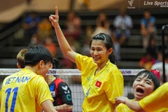 Le 27 juillet, l’équipe féminine vietnamienne remporte le titre mondial en épreuve de quadrant après une victoire renversante 2-1 contre la Thaïlande, lors du Championnat du monde de Sepak takraw 2025 tenu en Thaïlande. Photo: qdnd.vn