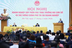 Le Premier ministre Pham Minh Chinh s'exprime. Photo: VNA