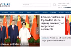 China Daily rend compte des activités du secrétaire général et président de la République To Lam et de son épouse. Photo: VNA