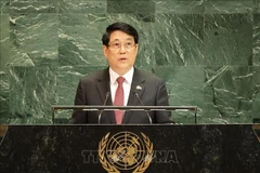 Le 23 septembre (heure locale), au siège des Nations Unies à New York, le président vietnamien, Luong Cuong prononce un discours important lors du débat général de haut niveau de la 80e session de l’Assemblée générale (AG) des Nations Unies. Photo : VNA
