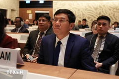 Doan Anh Tho, vice-auditeur général de l'Audit d'Etat du Vietnam au 8e Congrès de l’Organisation des institutions supérieures de contrôle des finances publiques de l'Asie du Sud-Est (ASEANSAI), qui s’est ouvert le 13 novembre à Singapour sous la présidence de l’Audit d’État de Singapour. Photo : VNA