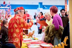 Lors du programme « Tet de la communauté pour saluer le Printemps du Cheval 2026 » tenu dans la soirée du 13 février, à Budapest, en Hongrie. Photo : VNA