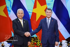 Le Premier ministre Le Minh Hung (à droite) et le président de l'Assemblée nationale du Royaume de Thaïlande, Sophon Zaram. Photo : VNA
