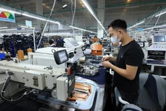 Une usine de fabrication de composants pour l'habillement située dans le parc industriel de Cam Khe, province de Phu Tho. Photo : VNA.