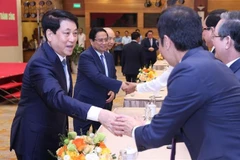 Le président de la République, Luong Cuong lors de la rencontre entre les dirigeants du Parti, de l’État et des représentants du peuple à Hanoï. Photo : VNA