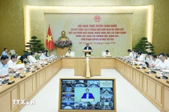 Dans l'après-midi du 23 juin, le Premier ministre Pham Minh Chinh a présidé une visioconférence nationale visant à dresser le bilan des six premiers mois de 2025 et faire le point sur la lutte contre la contrefaçon, la fraude commerciale et les atteintes aux droits de propriété intellectuelle. Photo : VNA