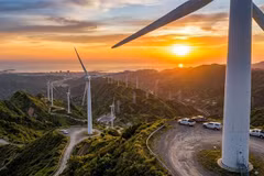 Vue en perspective du projet de centrale éolienne Quang Ninh 1. Photo : Département provincial de la construction de Quang Ninh.