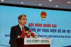 Luu Quang Tuân, chef du Département de la coopération internationale du ministère de l'Intérieur, s'exprime lors de la conférence. Photo: VNA