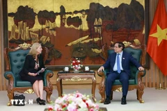Le Premier ministre Pham Minh Chinh reçoit Mariam J. Sherman, directrice nationale de la BM pour le Vietnam, le Laos et le Cambodge. Photo: VNA