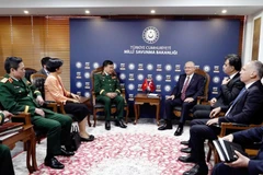 Le général de corps d'armée Hoàng Xuân Chiên, vice-ministre vietnamien de La Défense (gauche) rencontre le ministre turc de la Défense, Yasar Guler. Photo: VNA