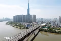 La ligne de métro n° 1 Bên Thành-Suôi Tiên a été officiellement mise en service le 22 décembre 2024. Photo : VNA