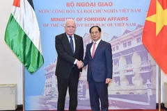 Le vice-Premier ministre Bui Thanh Son (droite) reçoit l'envoyé spécial du président palestinien Riad Malki. Photo: VNA