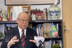 Takebe Tsutomu, conseiller spécial de l'Alliance parlementaire d'amitié Japon-Vietnam et ancien secrétaire général du Parti libéral-démocrate (PLD). Photo : VNA