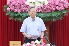 Le secrétaire général du Parti communiste du Vietnam (PCV), Tô Lâm, lors de la réunion. Photo : VNA