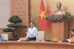 Le vice-Premier ministre et ministre des Affaires étrangères Bui Thanh Son prend la parole. Photo: VNA